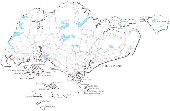 Singapore Country Map