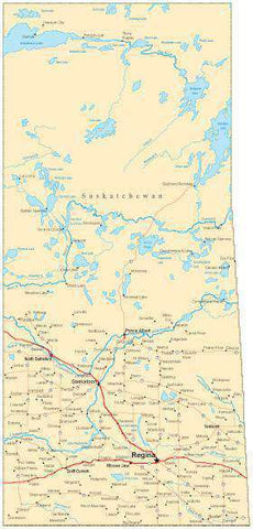 Saskatchewan Province Map - Fit-Together Style