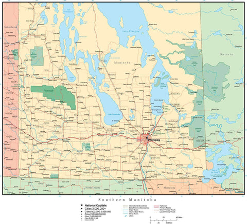 Southern Manitoba Map