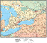 Southern Ontario Map - Adobe Illustrator Digital Vector Map