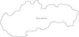 Digital Black & White Slovakia map in Adobe Illustrator EPS vector format
