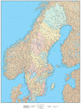 Sweden Map - High Detail with Counties