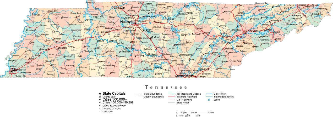 tennessee map