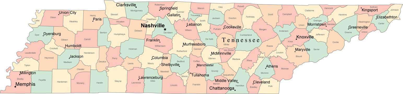 tennessee map