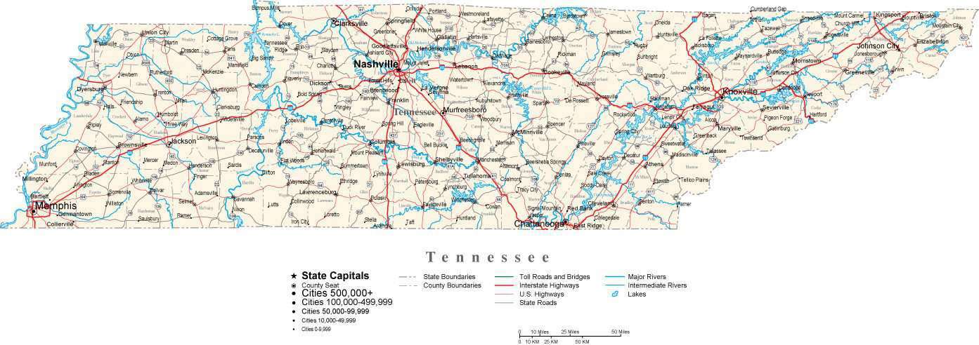 tennessee map