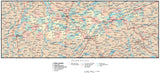 Tennessee Map with Counties, Cities, County Seats, Major Roads, Rivers and Lakes