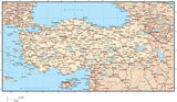 Digital Turkey map in Adobe Illustrator vector format