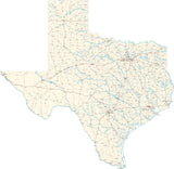Texas State Map - Cut Out Style - Fit Together Series