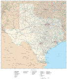 Detailed Texas Digital Map with County Boundaries, Cities, Highways, and more