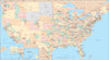 Poster Size USA Map with Congressional Districts plus Counties, Highways, Capitals, and Major Cities