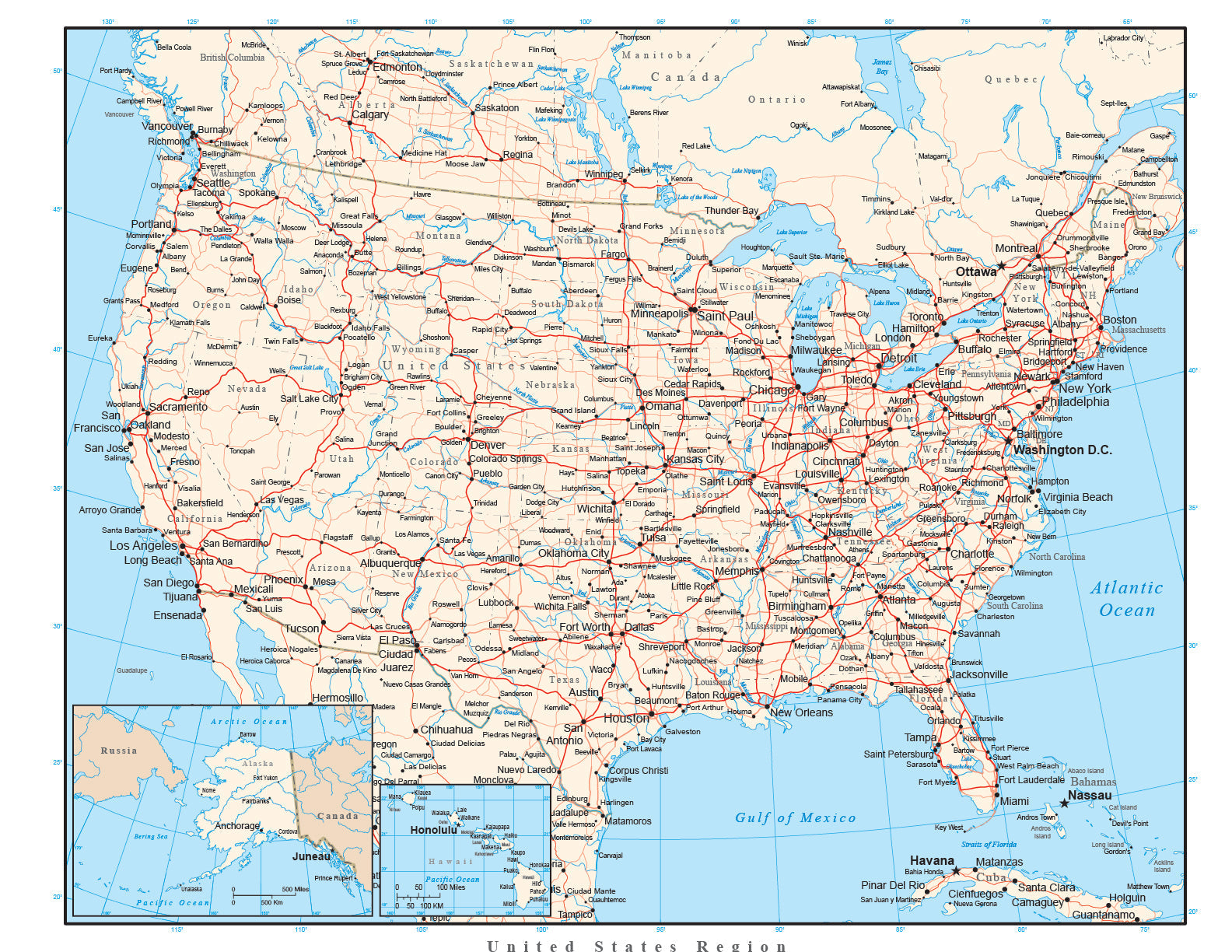 Usa Mapping Us Map States And Cities Colorful USA Map With State Names,