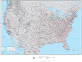 Digital Poster Size USA Terrain map in Adobe Illustrator vector format USA-XX-302971