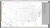 Black & White Poster Size USA Map with Counties - Rectangular Projection