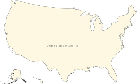 Digital USA map in Adobe Illustrator EPS vector format
