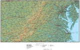 Digital Virginia Terrain map in Adobe Illustrator vector format with Terrain VA-USA-942192