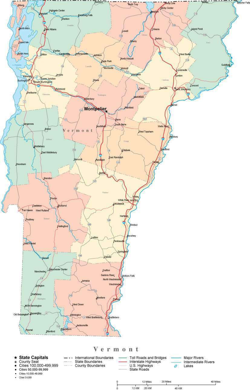 Stja Vt Map Vermont Elevation Map Towns