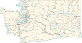 Washington State Map - Cut Out Style - Fit Together Series