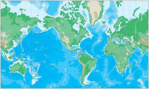 World Contour Map