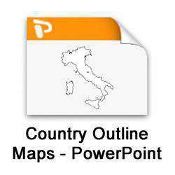 Digital Country Outline Maps - PowerPoint Collection