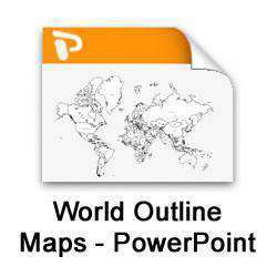 Digital World Outline Maps - PowerPoint Collection