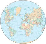 World Map - Circle Projection