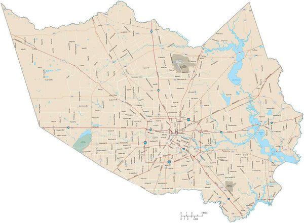 Harris County, TX Overview Map